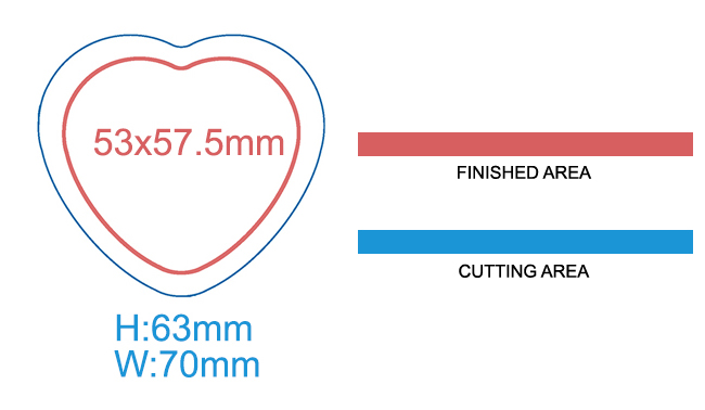 Free sample 2021 57*54mm most popular cheap custom heart badge buttons