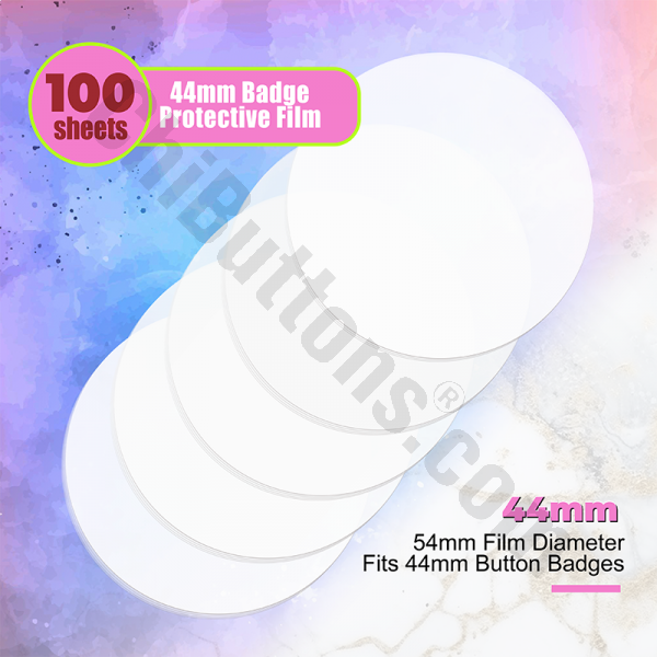 Mylar Sheets for 44mm Round button badges (100 pcs)