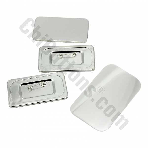 Pin Parts - Rectangle 50x90mm Pin Badge (100 sets)