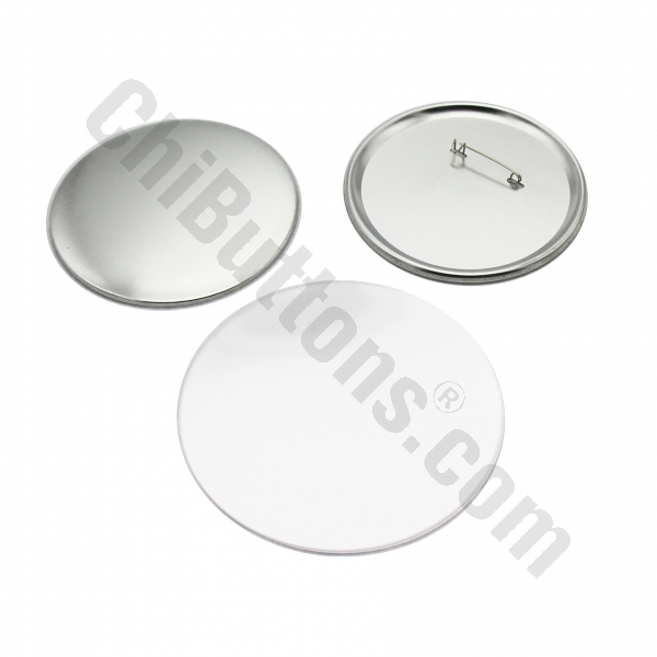 Pin Parts -100mm Round Pin-Back Button (100 sets) 