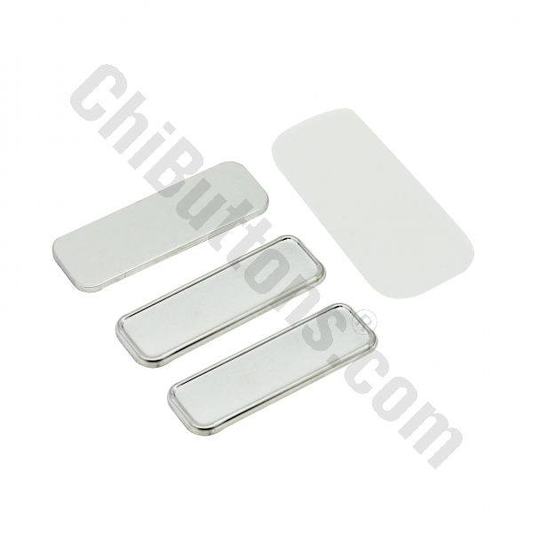 Flat Back Parts - Rectangle 25x70mm Flat Back Button (100 sets)