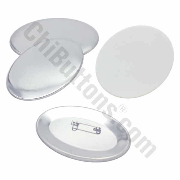 Pin Parts - Oval 60x90mm Pin Badge (100 sets)