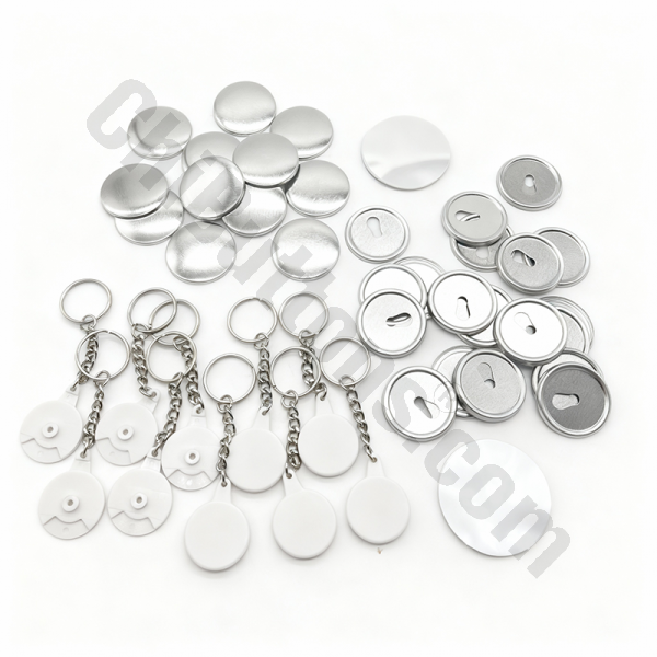 Keychain Parts - 37mm Round Versa-back Keychain (100 sets)