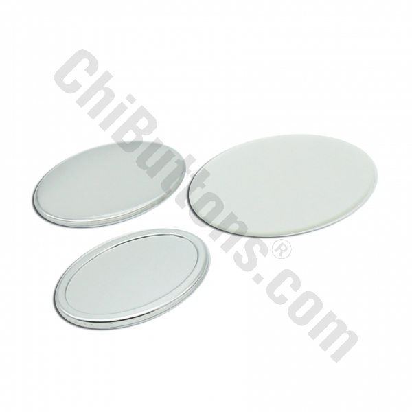 Flat Back Parts - Oval 45x65mm Flat Back Button (100 sets)