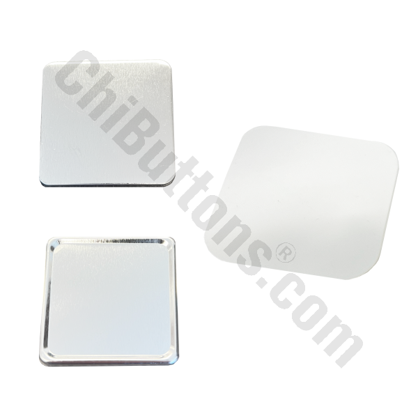 Flat Back Parts - Square 50x50mm Flat Back Button (100 sets)