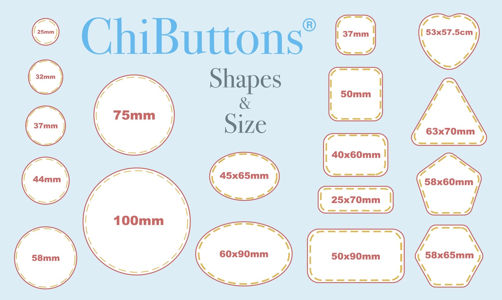 Button Shapes and Size