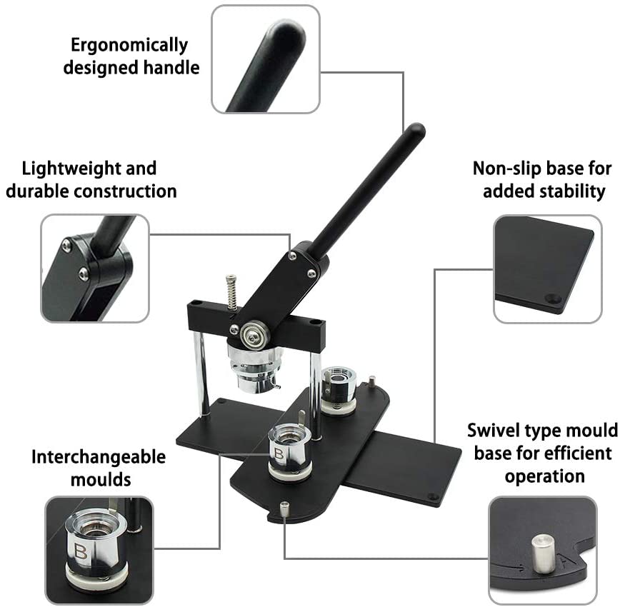 57*54mm heart shape button making machine kit on hot sale