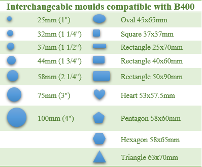 KIT - 37mm (1.5) Button Maker-1 + Round Mould + 200 Pin Parts + Circle  Cutter Customized Badge Button Solutions